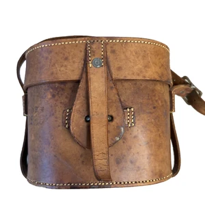 Military Binoculars Case Leather WW11 1939 Antique Military Surplus Officer - Picture 1 of 16