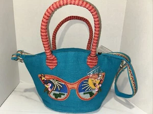 NWT America & Beyond Hand Embroidered & Beaded Purse or Tote w/Cross Body Strap - Picture 1 of 12