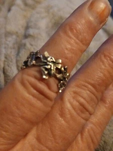 Vintage Sterling Silver Figural 4 Fairy Ring 925 Size 7.5 RARE - Picture 1 of 19