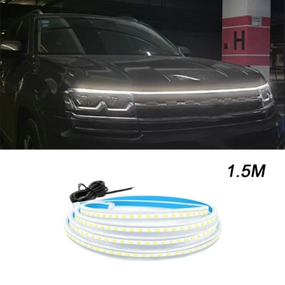 Tira de luz diurna LED para capó de coche 120-180 cm 12 V impermeable lámpara flexible Foto 1 de 4