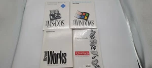 Lot Of 4 User Guides NEW Microsoft Windows, Ms-Dos, Works, Quicken With COA - Picture 1 of 9