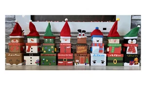 Personalised Christmas Eve Stacking Box Santa Elf Snowman Reindeer Novelty Gift - Picture 1 of 6