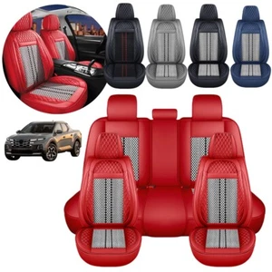 For NISSAN Seat Car Seat Covers Leather ICE SILK Breathable Front Rear Protector - Picture 1 of 26