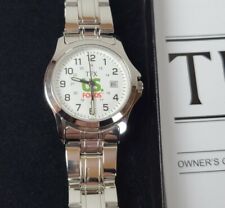 TFX Bulova Silver Womans Bracelet Band Quartz Watch Date Made For US Foods co