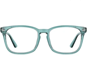 TIJN Blue Light Blocking Glasses for Women Clear Frame Square Nerd Eyeglasses - Picture 1 of 5