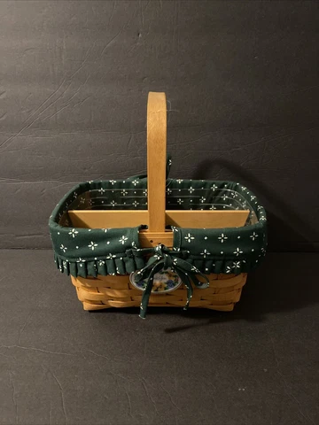 Longaberger 1998 Basket Liner, Protector, Thank You Tie On, & Divider Cover