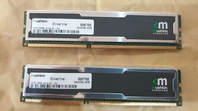 4GB Mushkin enhanced SILVERLINE (2x 2gb) 10600U 1.5v PC3 DDR3 RAM MEMORY (pair) - Image 1 of 4