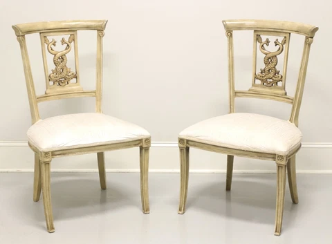 20th Century Italian Impero Style Side Chairs - Pair Cover