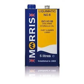 MORRIS 5L ISO 68 Hydraulic Oil VG68 Fluid Zinc free, Ashless Tellus 68