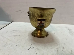 Vintage England Souvenir Enamel Bermuda Brass Mini Coal Bucket Peerage England - Picture 1 of 7