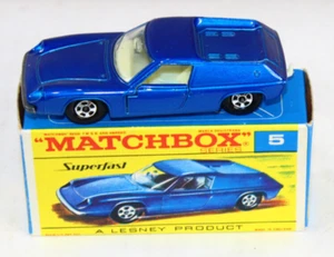 Matchbox Superfast #5 Lotus Europa Blue (Near Mint) Original Box (Near Mint) - Picture 1 of 13