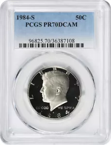 1984-S Kennedy Half PR70DCAM PCGS Proof 70 Deep Cameo - Bild 1 von 2