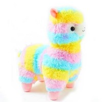 Large Cute Multicoloured Rainbow Alpaca Plush 38cm Tall Kawaii Alpacasso Llama | eBay