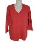 Columbia Sportswear Company Women T Shirt Large 3/4 Sleeve VNeck Contrast Stitch