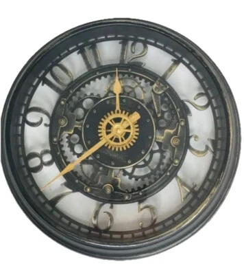 Стерлинговый и благородный деревенский Gear настенные часы стимпанк No9 бронза промышленный - работает - Изображение 1 из 4