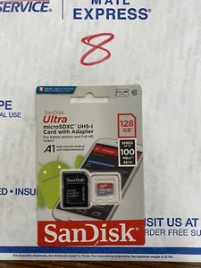 128GB SanDisk micro SD SDXC Card UHS-1 A1 100MB/s Ultra 128G Class 10 - Picture 1 of 4