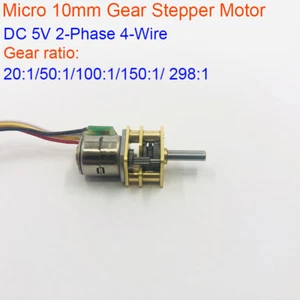 DC 5V 10mm 2-phase 4-wire Micro Full Metal Gearbox Gear Stepper Motor DIY Robot - Picture 1 of 16