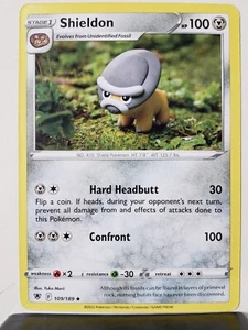 Shieldon 109/189 NM / M - Yuka Morii Clay Art - Astral Radiance Pokemon Card - Picture 1 of 2