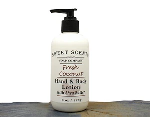 Loción para manos y cuerpo de coco fresco - Loción hecha a mano con manteca de karité - Imagen 1 de 5