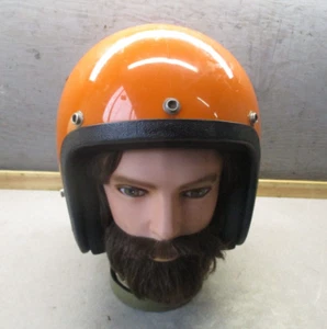CASCO ROP 4170 CARA ABIERTA AÑOS 70 NARANJA MOTO ATV MXV AHRMA VINTAGE - Imagen 1 de 13