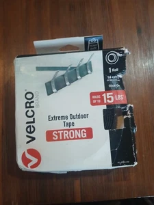 VELCRO Extreme Outdoor Double-Sided Tape, Heavy Duty 15lb, 14Ft Roll, Black - Picture 1 of 3
