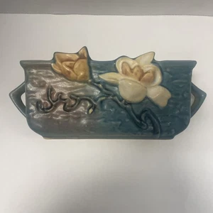 Authentic! Roseville Vintage Pottery Magnolia Window Box/Planter, Shape 388/6 - Picture 1 of 5