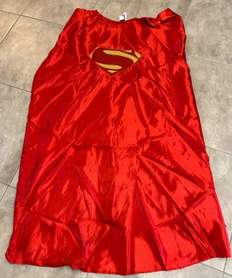Full Size 9' x 54" Superman Red Cape Mens Costume One Size Fits All Man Of Steel - Image 1 of 4