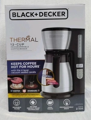 🆕 BLACK+DECKER 12 Cup Thermal Programmable Coffee Maker with Brew Strength - Image 1 of 4