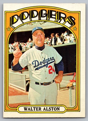 Walter Alston Dodgers 1972 Topps #749 Foto 1 de 3