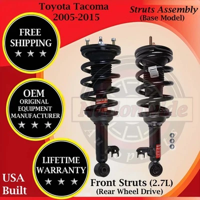 Puntales delanteros Monroe OEM para Toyota Tacoma 2005-2015 2,7 L 2x2 garantía de por vida Foto 1 de 4