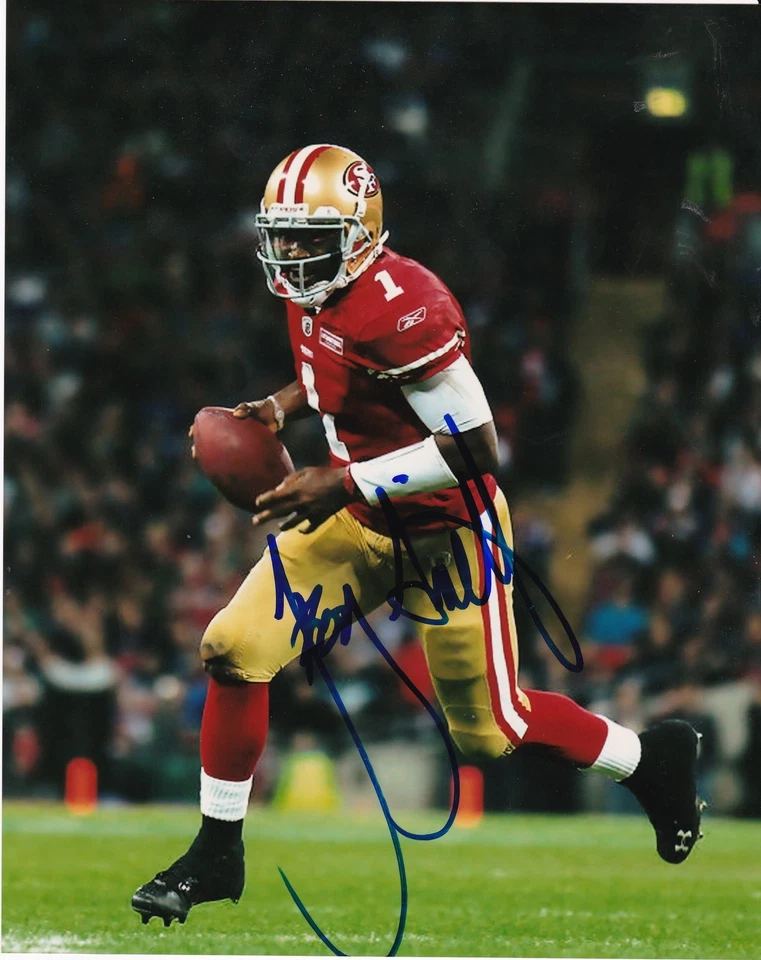 Troy Smith San Francisco 49ers acción firmado 8x10 Foto 1 de 1