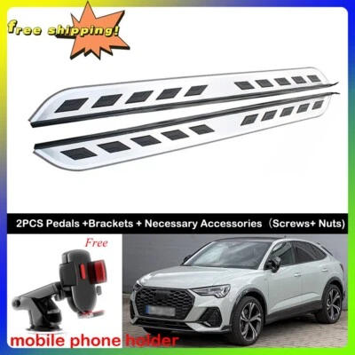 2PCS Fits for Audi Q3 2018-2024 Door Fixed Side Step Running Board Nerf Bar - Image 1 of 4