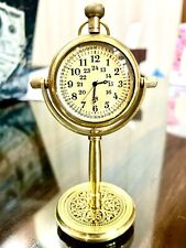 Beautiful vintage brass desk clock table clock antique nautical gift