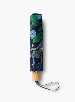 RIFLE PAPER CO. Paraguas, Estampado a Todo Color, Pavo Real Nuevo Foto 1 de 3