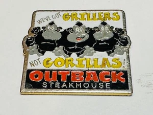 Outback Steakhouse Restaurant Lapel Hat Pin Pinback Flair Gorillas Grillers Koko - Picture 1 of 2