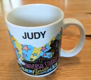 JUDY Name Mug Cup 1989 Universal Studios Florida Jaws King Kong Amusement Park - Picture 1 of 10