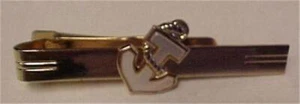 Tie Bar Vintage with Mother-of-Pearl Anchor Goldtone 13435c - Picture 1 of 3