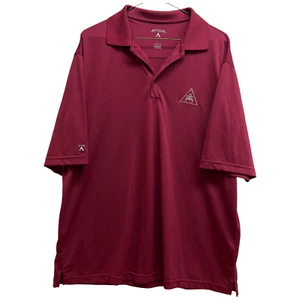 Antigua Men's Polo Shirt Size L ADC Embroidered Logo Maroon Short Sleeve Logo - Picture 1 of 8