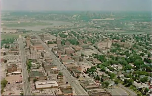 Luftaufnahme der Innenstadt von Kansas City, Kansas - Postkarte KOSTENLOSER VERSAND - Bild 1 von 2