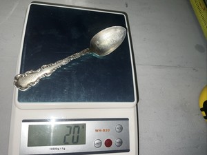 Antique Weld And Sons Park Ave Sterling Spoon 5.6” Engraved “95”(1895) 20 Grams