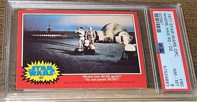1977 O-PEE-CHEE OPC STAR WARS #80 ARTOO-DETOO LUKE SKYWALKER PSA 8 NM-MINT RARE - Image 1 of 2