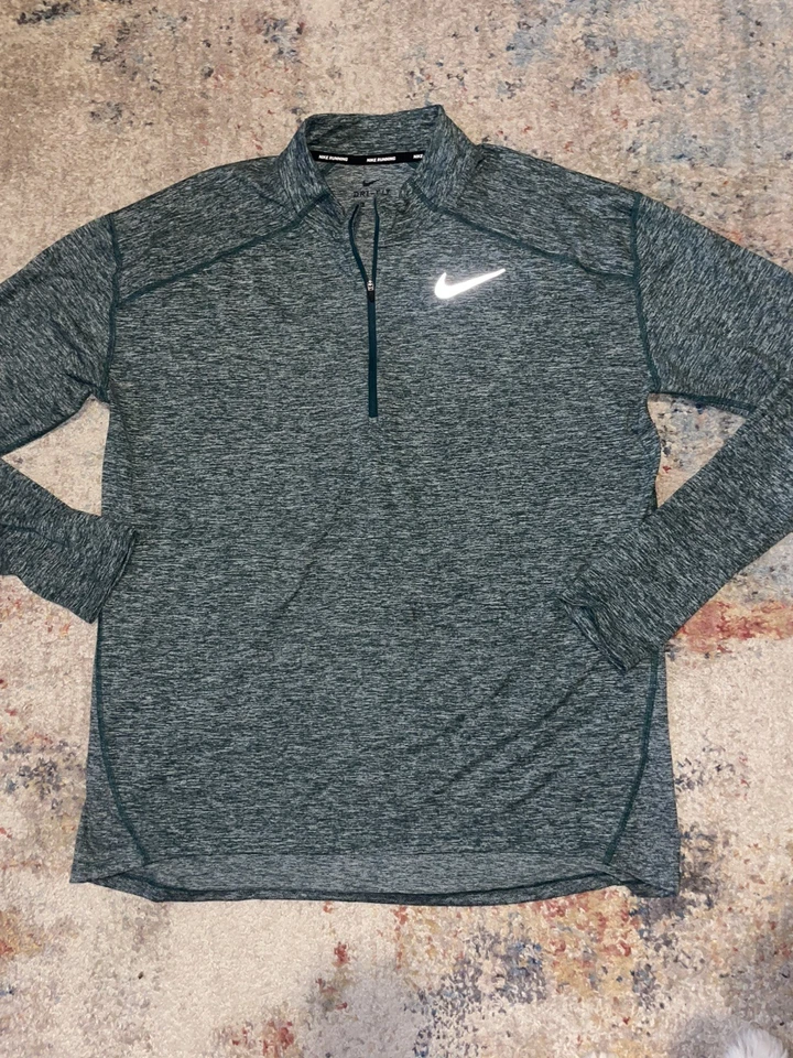 Camiseta pulóver Nike Dri-Fit 1/4 cremallera para hombre XL verde manga larga Foto 1 de 4