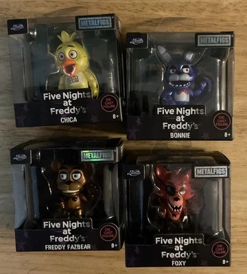 Jada Metalfigs Five Nights At Freddy's, литые фигурки, полный набор из 4, новый в коробке - Изображение 1 из 4