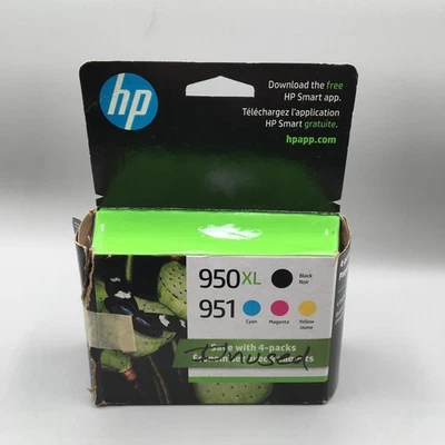 Tinta Original HP 950XL Negra 951 Cian Magenta Amarillo EXP Enero 2024 01/24 Paquete de 4 Foto 1 de 4