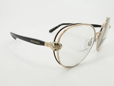 Bvlgari 6087-B Eyeglasses FRAMES 2023/8G Gold 57[]17-140 Black Snake Italy L742 - Image 1 of 4