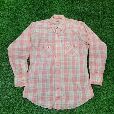 Camisa Western Dee Cee Pearl Snap Años 70 De Colección Para Hombres M EE. UU. Disco Vaquero Diente de Sierra Foto 1 de 4