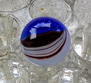 5/8" Akro Achat Blueblood Marmor in schönem nass neuwertigem Zustand. - Bild 1 von 8