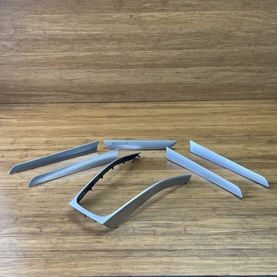 Audi A4 2015-2016 8 k puerta tablero consola central moldura juego plateado de 6 OEM *NOTA* Foto 1 de 4