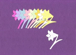 Tarjetas de álbum de recortes troquelados LIRIO DE PASCUA - Imagen 1 de 1