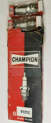 CHAMPION Spark Plugs RV12YC - NOS - 1 vintage box of 8 - Image 1 of 4